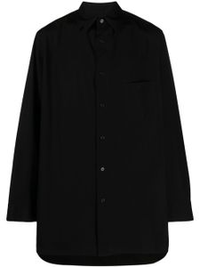 Yohji Yamamoto chemise à col italien - Noir