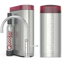 Quooker Classic Fusion Round Keukenkraan Set - Kokend Warm- en Koud Water - Chroom - Inclusief COMBI+ Reservoir & CUBE - Direct Gekoeld Bruisend Water