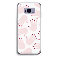 Hands pink: Samsung Galaxy S8 Plus Transparant Hoesje