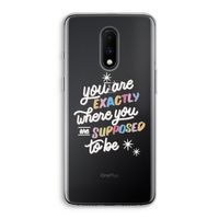 Right Place: OnePlus 7 Transparant Hoesje
