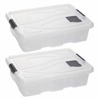 2x Stuks opberg boxen/opbergdozen 28 liter 62 x 45 x 17 cm kunststof