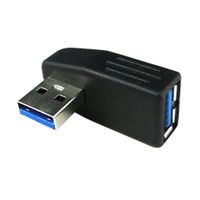 USB 3.0 A Male to Female adapter,left angled