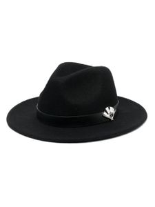 Karl Lagerfeld fédora à motif K/signature Fan - Noir