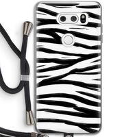 Zebra pattern: LG V30 Transparant Hoesje met koord