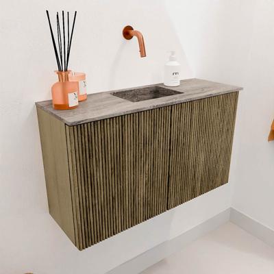 Toiletmeubel Mondiaz Joya Dlux | 70 cm | Meubelkleur Dusk | Faye wastafel Oza Wasbak Midden | Zonder kraangat(en)