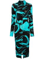 Louisa Ballou floral-print jersey maxi dress - Blauw - thumbnail