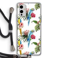 Kleurrijke papegaaien: OnePlus 9 Transparant Hoesje met koord