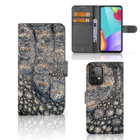 Samsung Galaxy A52 Telefoonhoesje met Pasjes Krokodillenprint - thumbnail