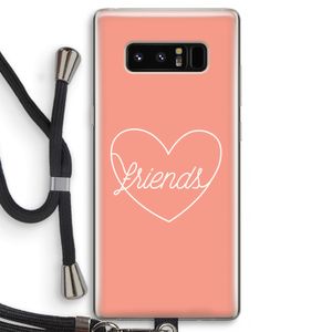 Friends heart: Samsung Galaxy Note 8 Transparant Hoesje met koord