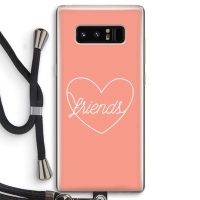 Friends heart: Samsung Galaxy Note 8 Transparant Hoesje met koord