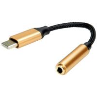 ROLINE GOLD Adapter USB type C - 3,5mm Audio, Male/Female, 0,13 m
