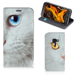 Samsung Galaxy Xcover 4s Hoesje maken Witte Kat