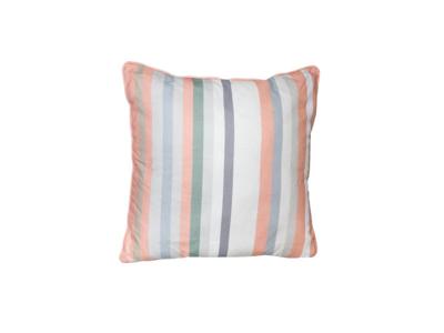 Sierkussen met paspel ca. 50x50 cm Righe salmone Madison - Madison