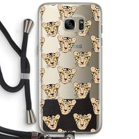 Tijger: Samsung Galaxy S7 Edge Transparant Hoesje met koord