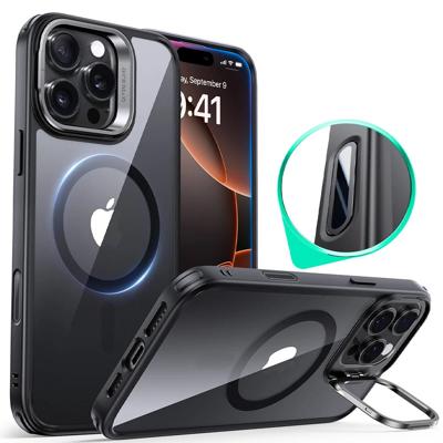iPhone 16 Pro Classic Hybrid Magnetic Case (Camera Control, Stash Stand) - Clear Black