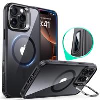 iPhone 16 Pro Classic Hybrid Magnetic Case (Camera Control, Stash Stand) - Clear Black