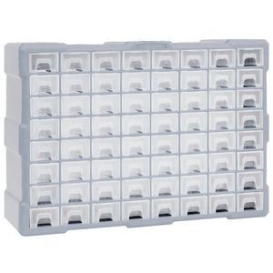 VidaXL Organiser met 64 lades 52x16x37,5 cm