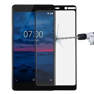 Voor Nokia 7 0.3 mm 9H oppervlaktehardheid 2.5D Explosieveilig volledig scherm getemperd glas Film(Black)