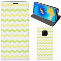 Huawei Mate 20 Pro Hoesje met Magneet Waves Yellow - thumbnail