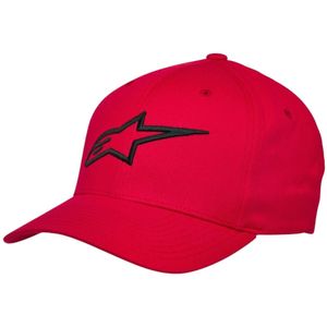 ALPINESTARS Ageless Curve Hat, T-shirts & petjes voor de motorrijder, Rood-Zwart
