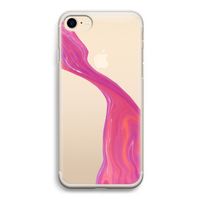 Paarse stroom: iPhone 7 Transparant Hoesje
