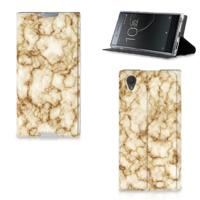 Sony Xperia L1 | Standcase | Marmer Goud