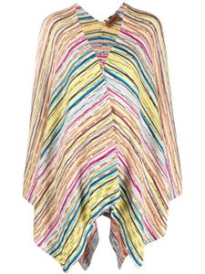 Missoni cape asymétrique à rayures - Tons neutres