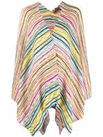 Missoni cape asymétrique à rayures - Tons neutres - thumbnail