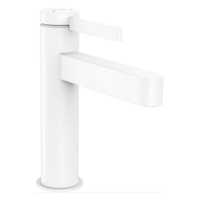 Hansgrohe Wastafelmengkraan Finoris Eengreeps 110 met Pop-up trekwaste Mat Wit