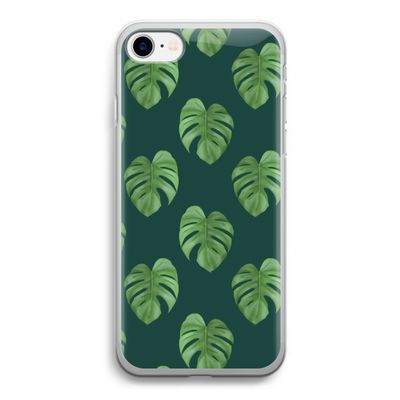 Monstera leaves: iPhone SE 2020 Transparant Hoesje