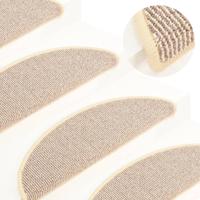 Trapmatten 15 st 65x21x4 cm Wit en Bruin Halfrond Groot