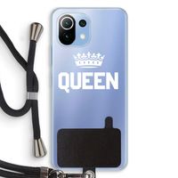 Queen zwart: Xiaomi Mi 11 Lite Transparant Hoesje met koord