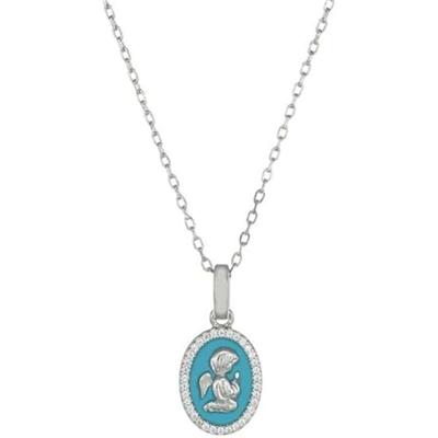 Ketting Dames Amen CLANSMBPE Blauw Zilverkleurig