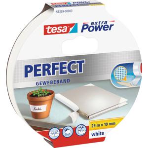 tesa PERFECT 56339-00003-01 Textieltape tesa extra Power Wit (l x b) 25 m x 19 mm 1 stuk(s)