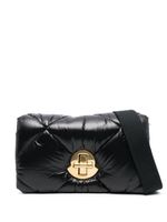 Moncler sac à bandoulière Puf à logo gravé - Noir