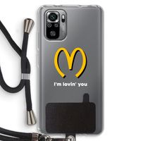I'm lovin' you: Xiaomi Redmi Note 10S Transparant Hoesje met koord