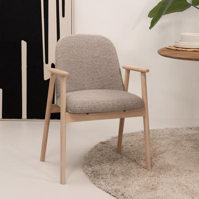 Bendt Eetkamerstoel 'Kenson' Bouclé, kleur Beige