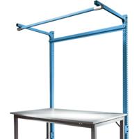 Manuflex ZB3842.5007 Aanbouw opbouwdeel met arm voor universele + professionele standaard aanbouw tafels, gebruiksh 1500 mm