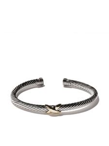 David Yurman bracelet chaîne X Station en or 14ct et argent sterling