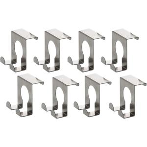 RVS deurhaken - 8x stuks - Huishouden - Ophanghaakjes - metaal - zilver