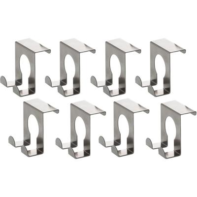 RVS deurhaken - 8x stuks - Huishouden - Ophanghaakjes - metaal - zilver