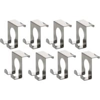 RVS deurhaken - 8x stuks - Huishouden - Ophanghaakjes - metaal - zilver RVS deurhaken - 8x stuks - Huishouden - Ophanghaakjes - metaal - zilver