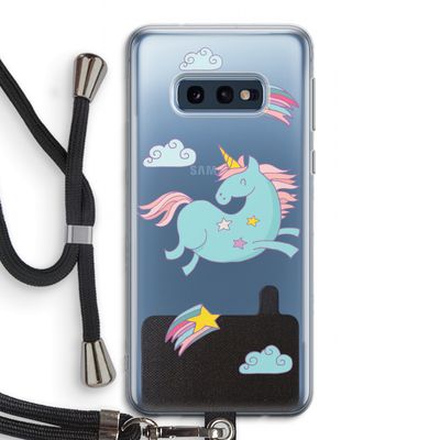 Vliegende eenhoorn: Samsung Galaxy S10e Transparant Hoesje met koord