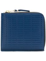 Comme Des Garçons Wallet portefeuille zippé à motif géométrique - Bleu