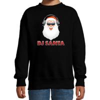 Foute kersttrui / sweater - DJ Santa / Kerstman - zwart - voor kinderen - stoere kerstkleding