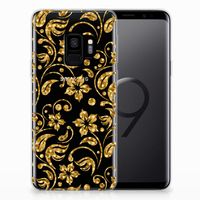 Samsung Galaxy S9 TPU Case Gouden Bloemen - thumbnail