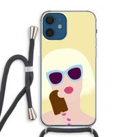 Ice cream: iPhone 12 Transparant Hoesje met koord