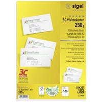 Sigel LP800 Bedrukbare visitekaarten, gladde kant 85 x 55 mm Helderwit 100 stuk(s) Papierformaat: DIN A4 - thumbnail