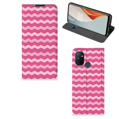OnePlus Nord N100 | Hoesje met Magneet | Waves Pink