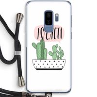 I love cacti: Samsung Galaxy S9 Plus Transparant Hoesje met koord I love cacti: Samsung Galaxy S9 Plus Transparant Hoesje met koord